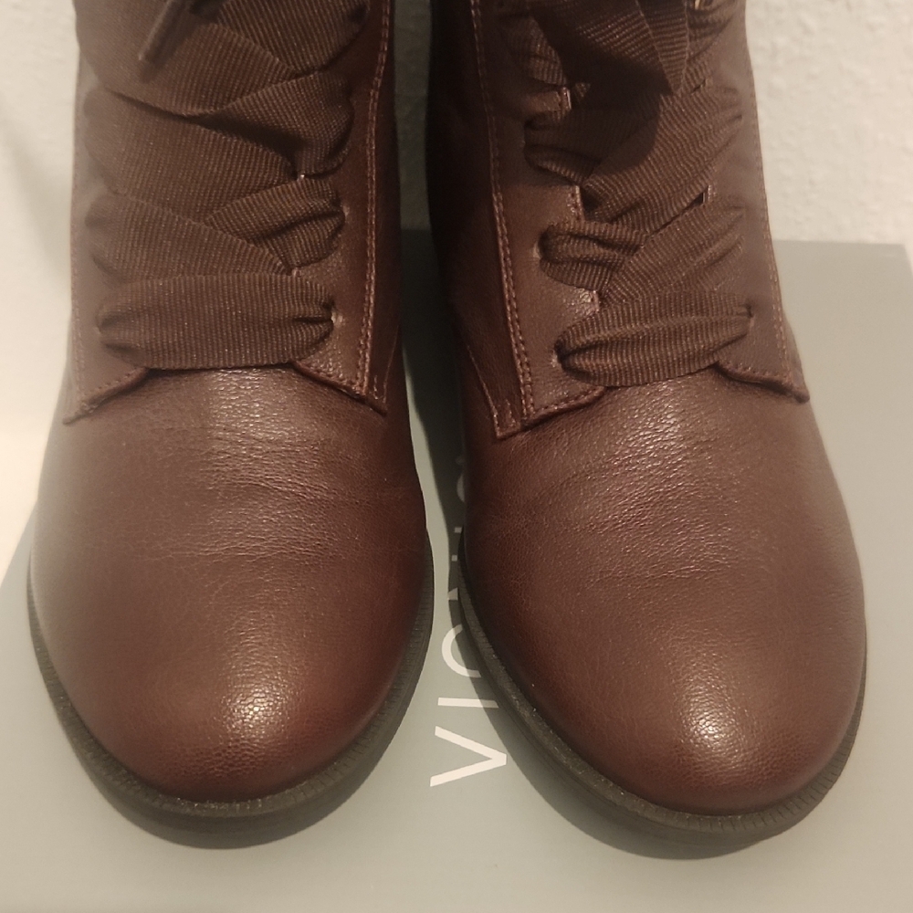 Vionic Dark Brown Lace-Up Boots for Women - Picture 9 of 12